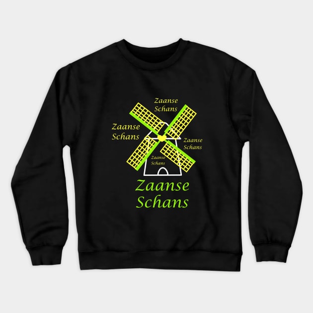 The windmills of Zaanse Schans Crewneck Sweatshirt by Alex Bleakley